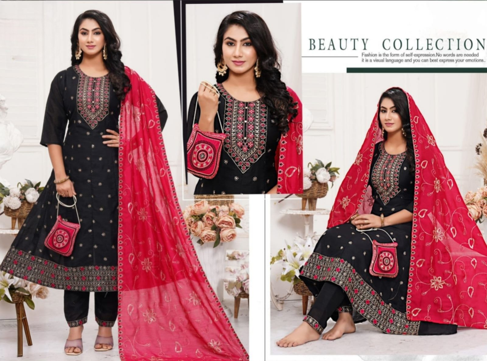 Kurti With Bottom & Dupatta 