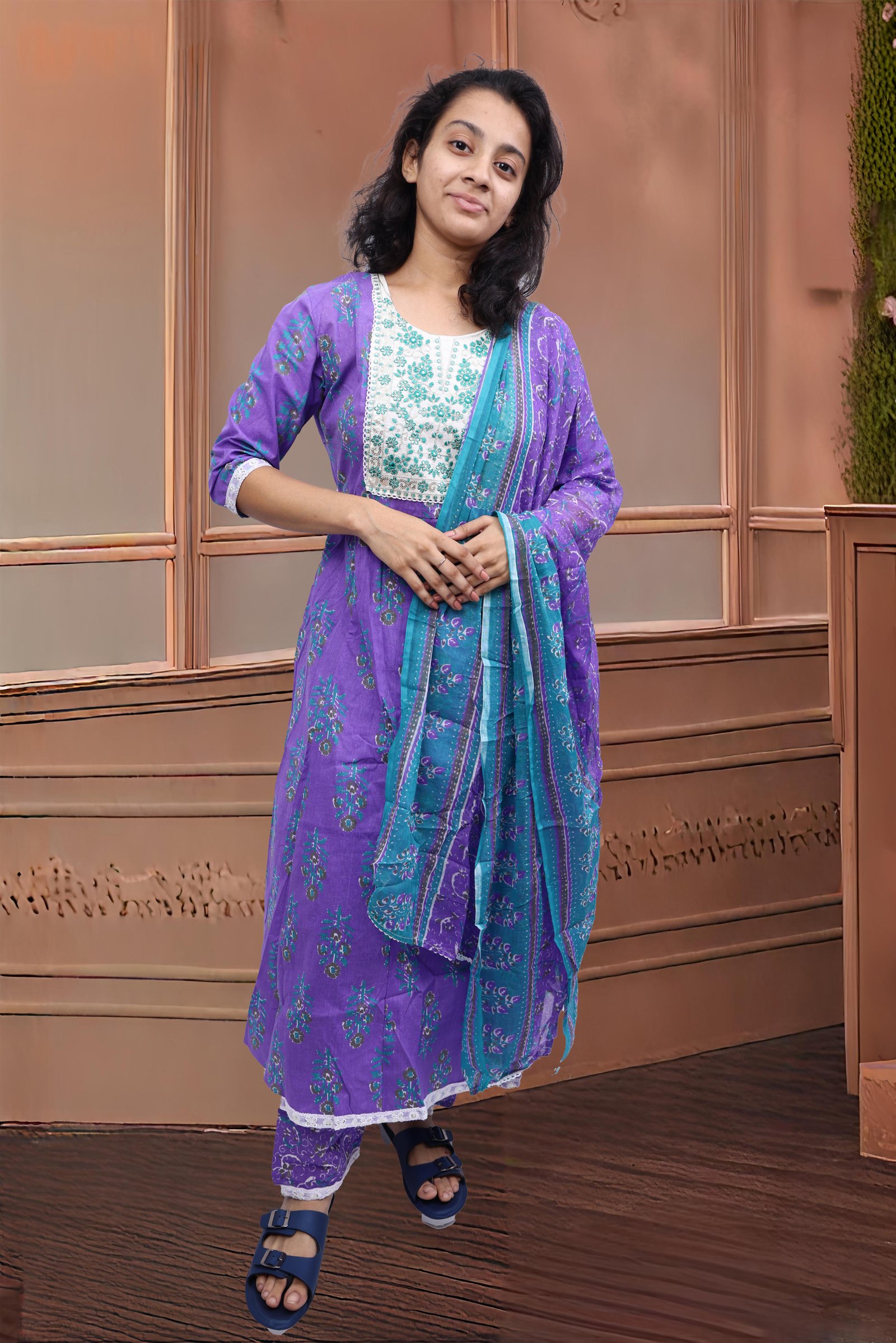 Kurti With Bottom & Dupatta 