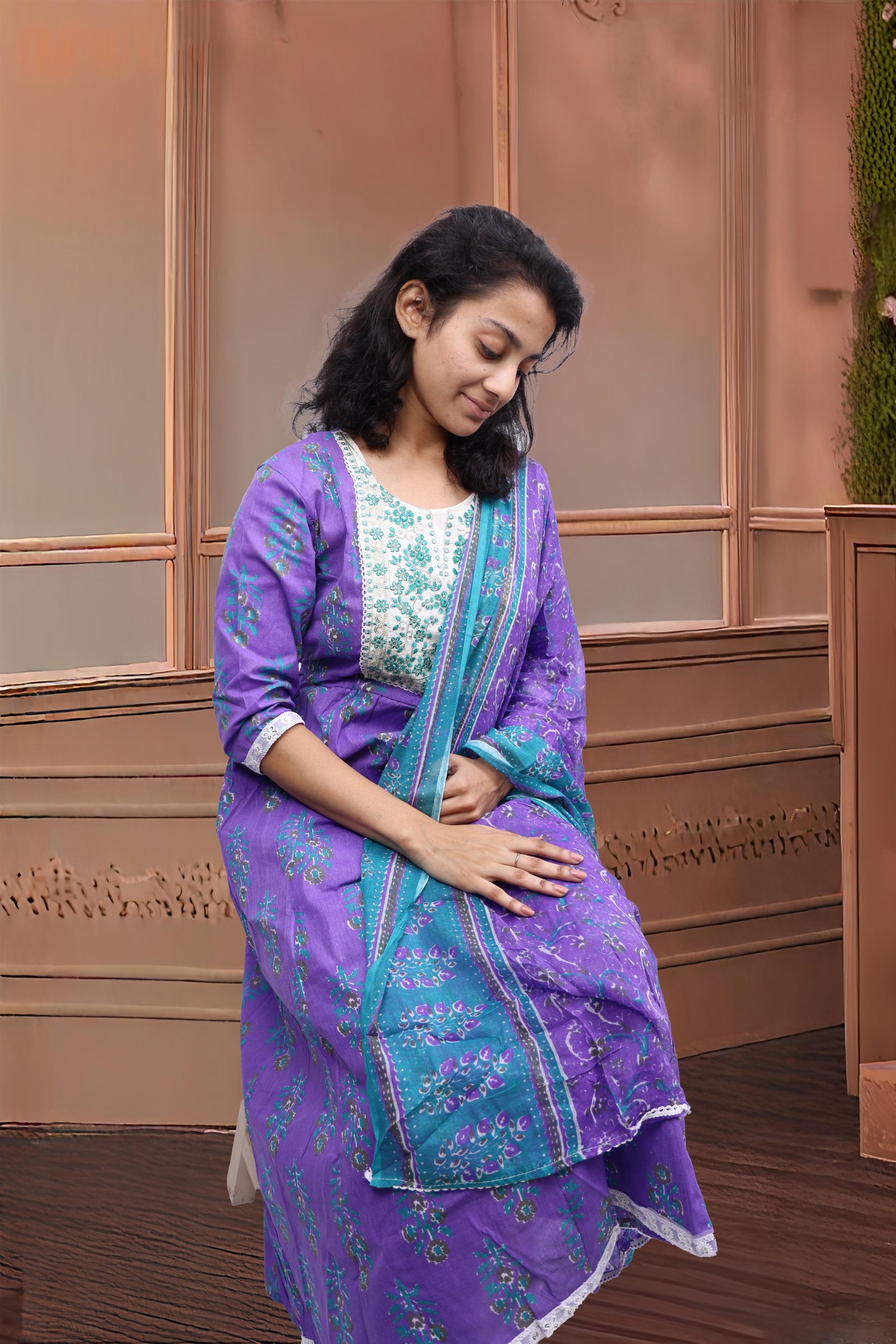 Kurti With Bottom & Dupatta 