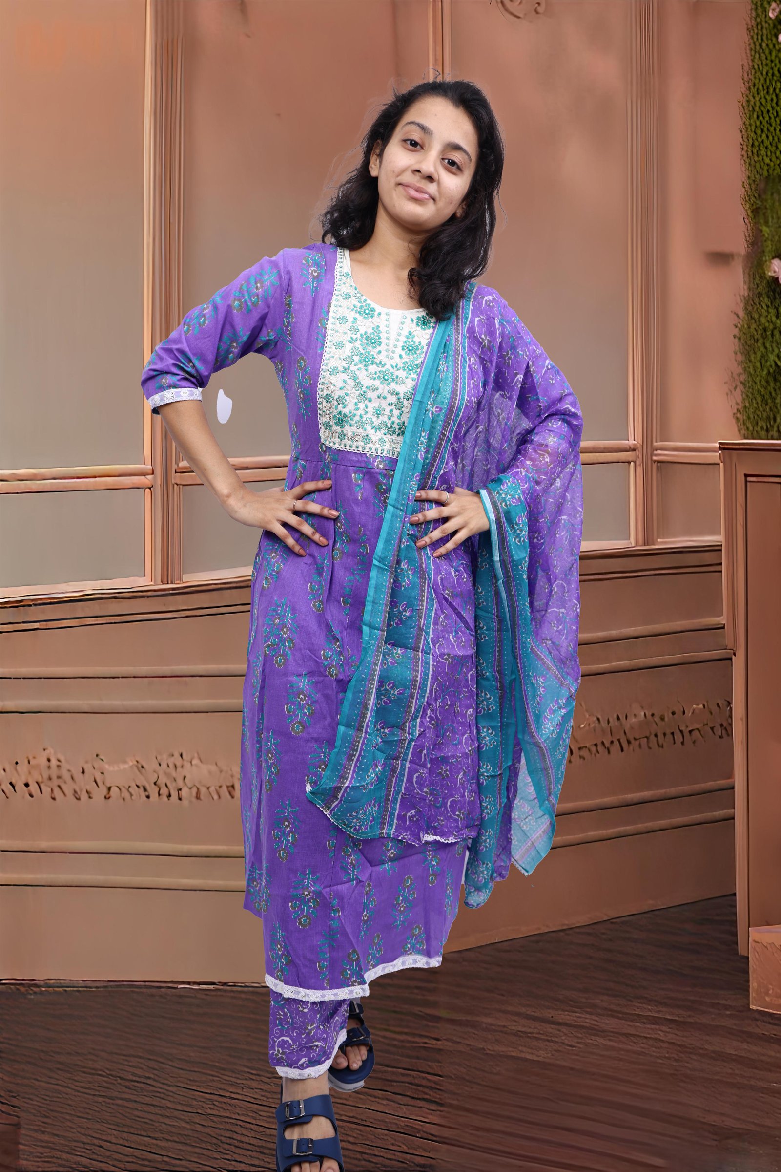 Kurti With Bottom & Dupatta 