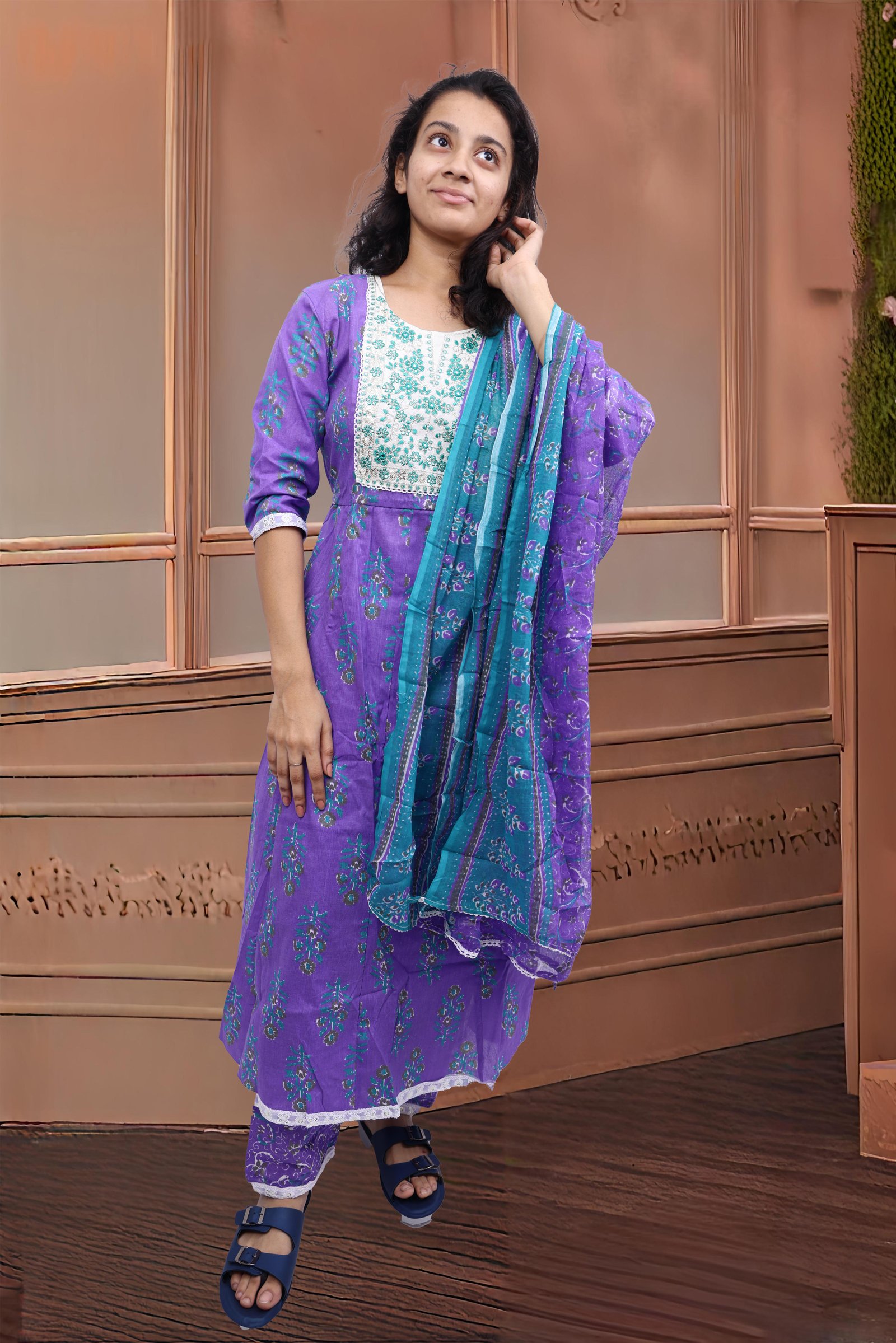 Kurti With Bottom & Dupatta 