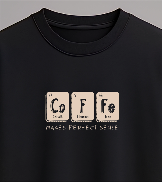 Coffee Chemistry  Oversized Visky T-Shirt