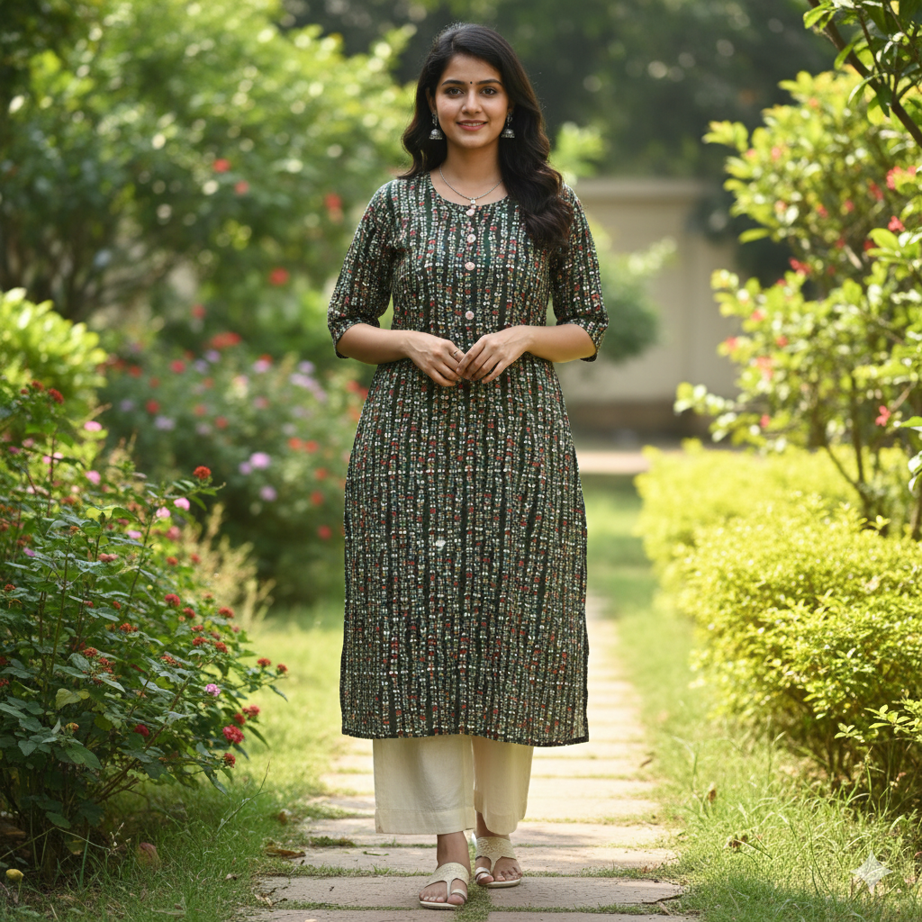 Women’s Printed Straight Kurti