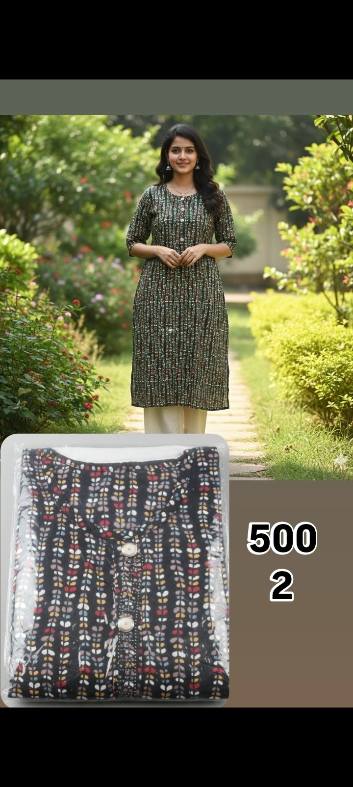 Women’s Printed Straight Kurti