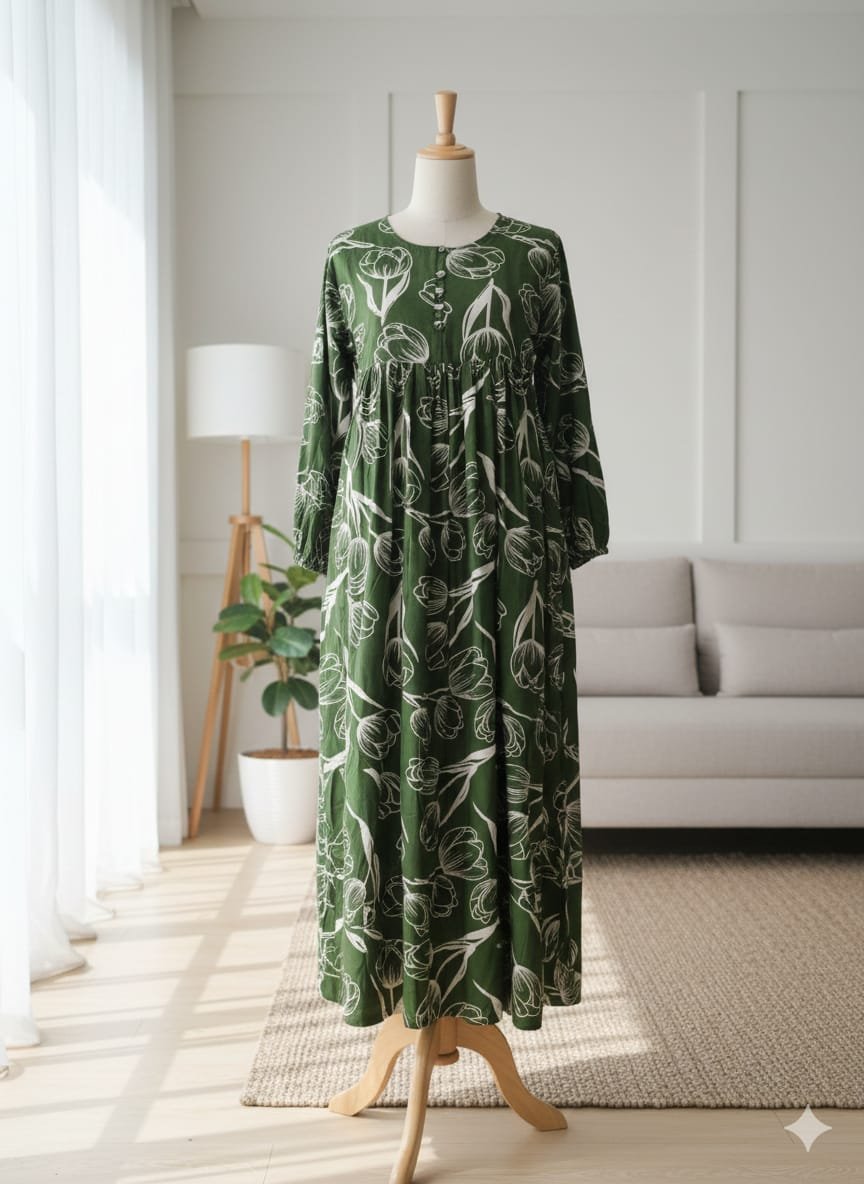 Floral Printed Long Maxi Dress