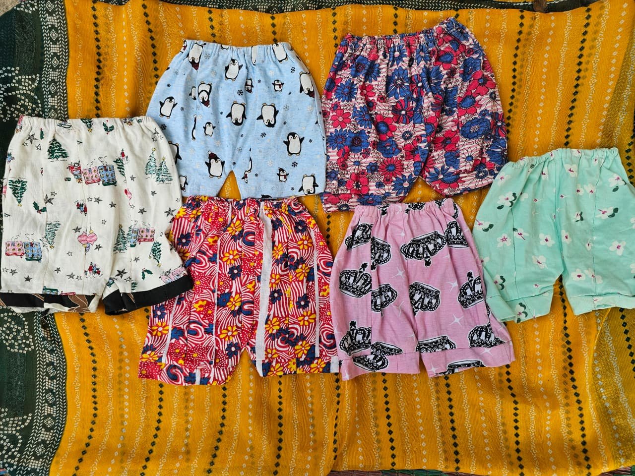Kids Soft Cotton Printed Shorts Combo (Pack of 6)