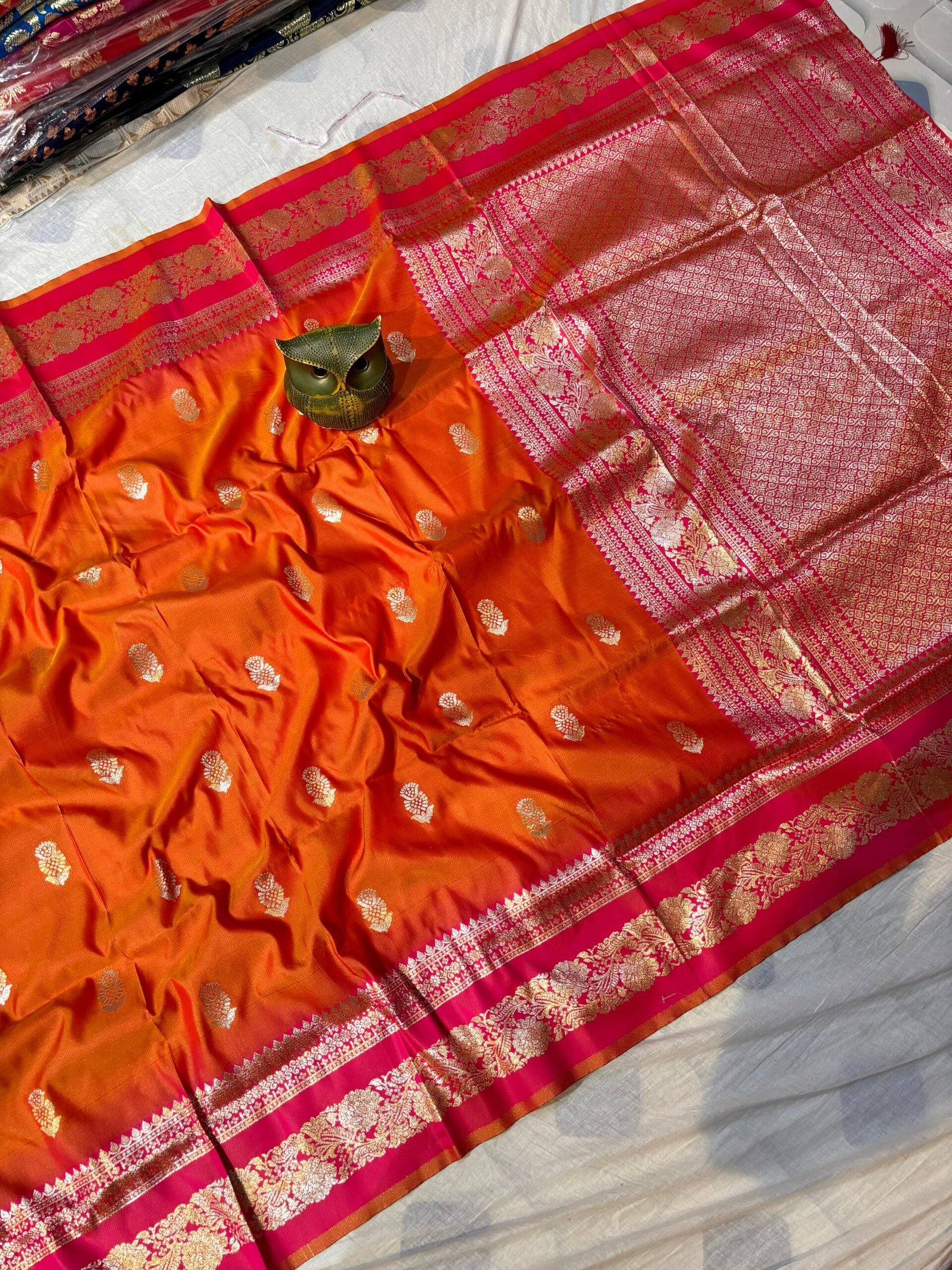 Handcrafted Mahabalipuram Silk Saree – (with Blouse Piece)