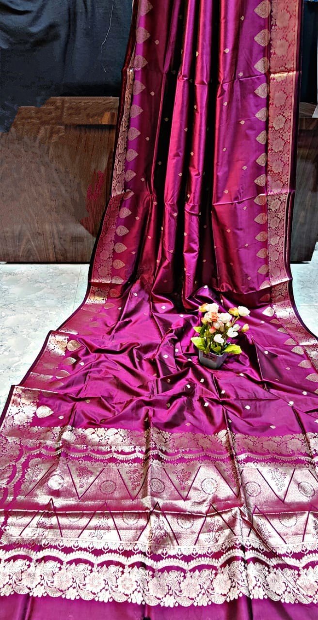 Handcrafted Monipuri Resham Silk Saree – Silk Mark Certified with Blouse Piece