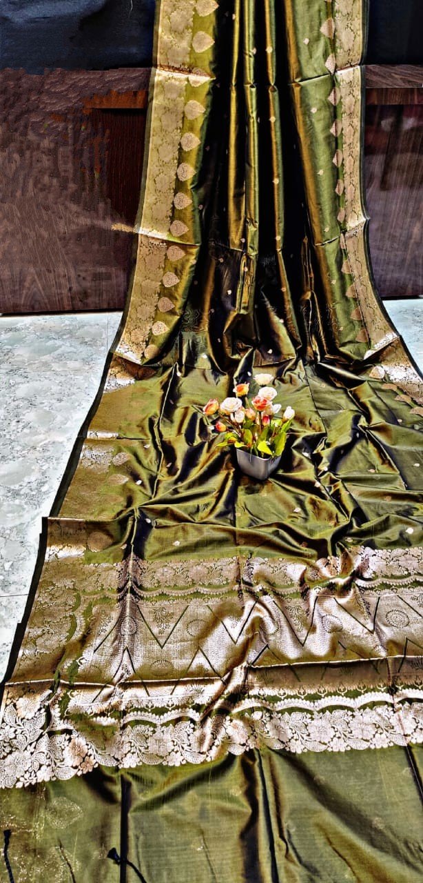 Handcrafted Monipuri Resham Silk Saree – Silk Mark Certified with Blouse Piece