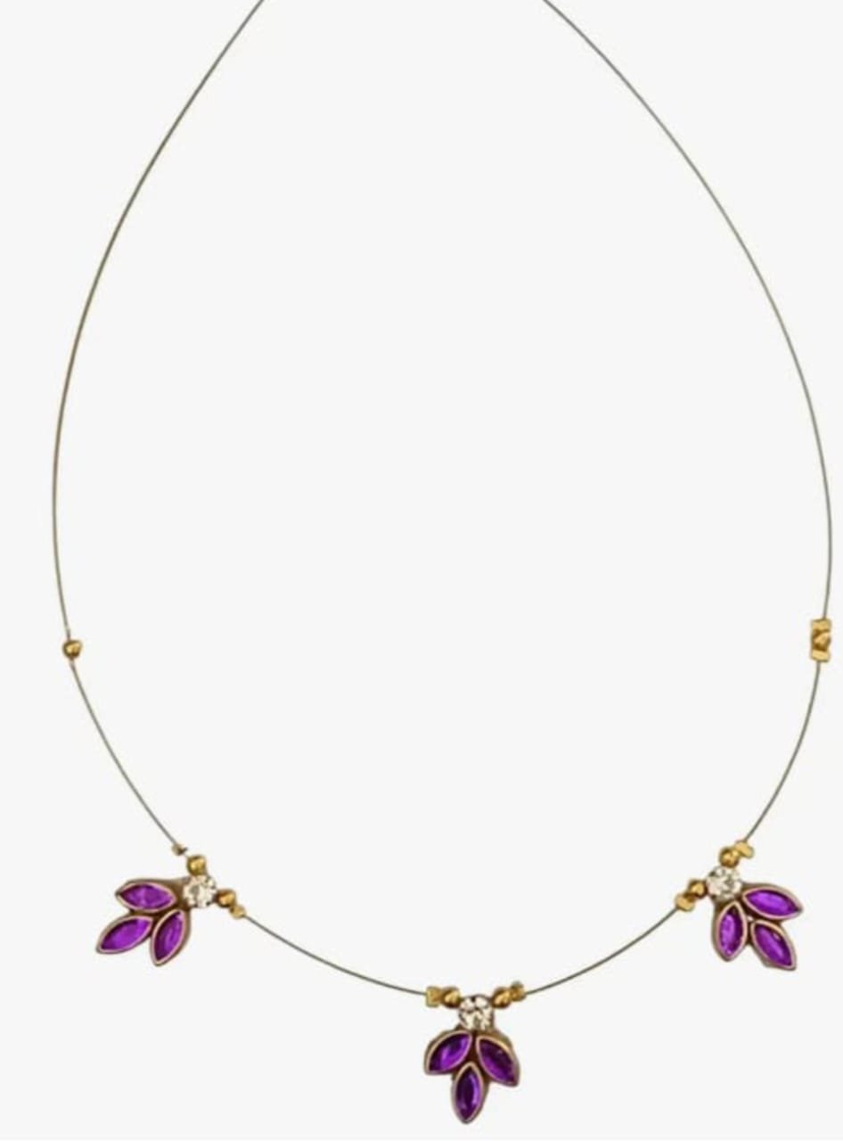 Invisible Chain With Stone Necklace For Women