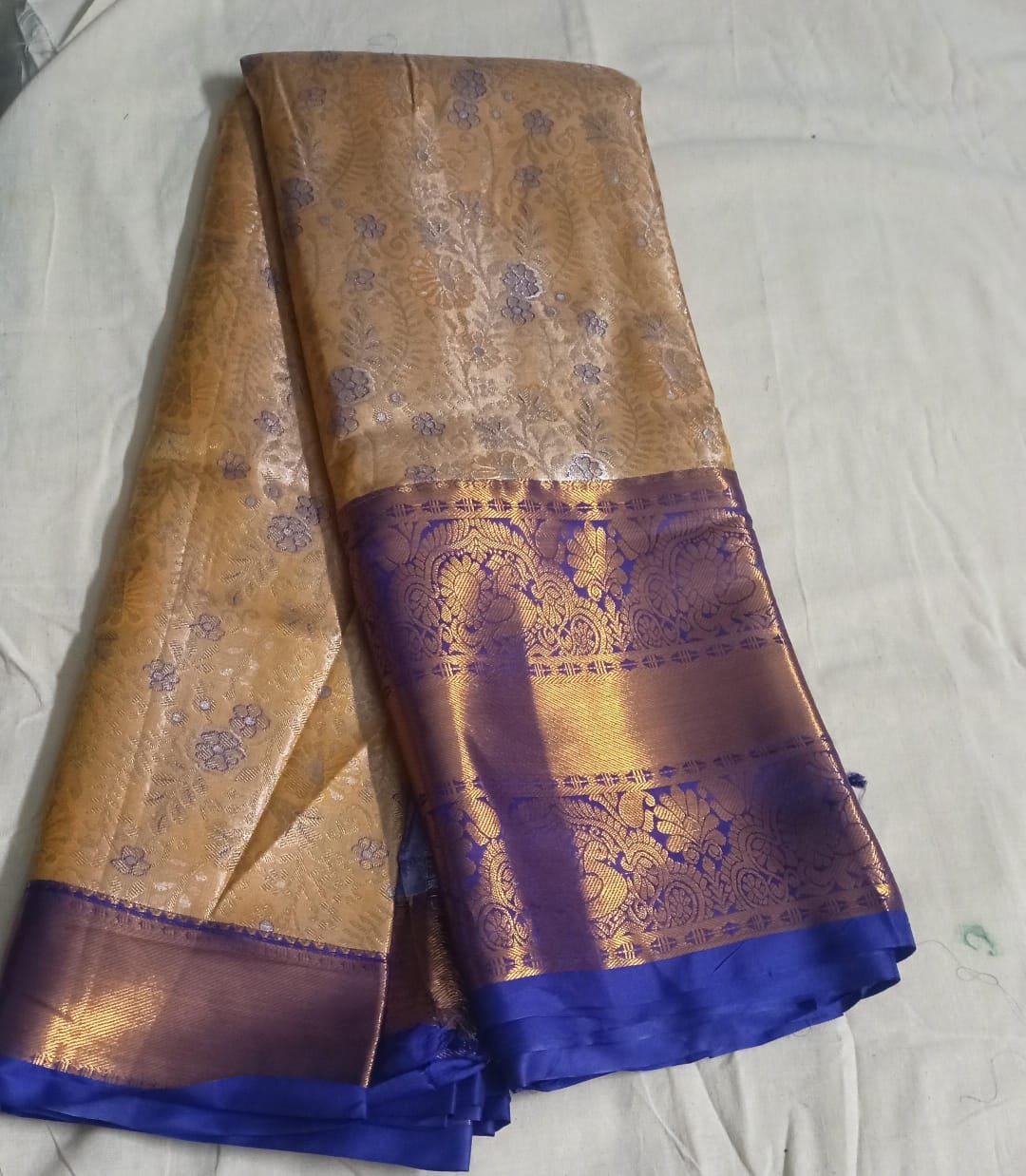  Gold–purple combination pattu saree