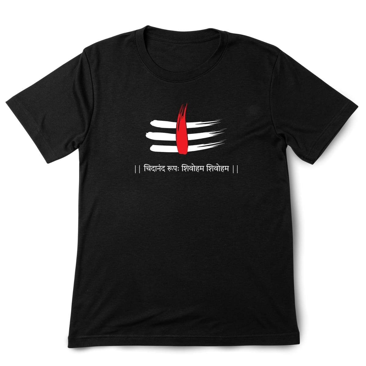 Men’s Spiritual Printed T-Shirt – Mahadev Trishul Design (Black)