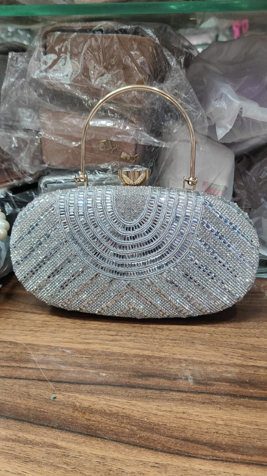 Premium Women’s Party Clutch | Handheld Evening Bag | stylish premium clutch bag with stone finishing work