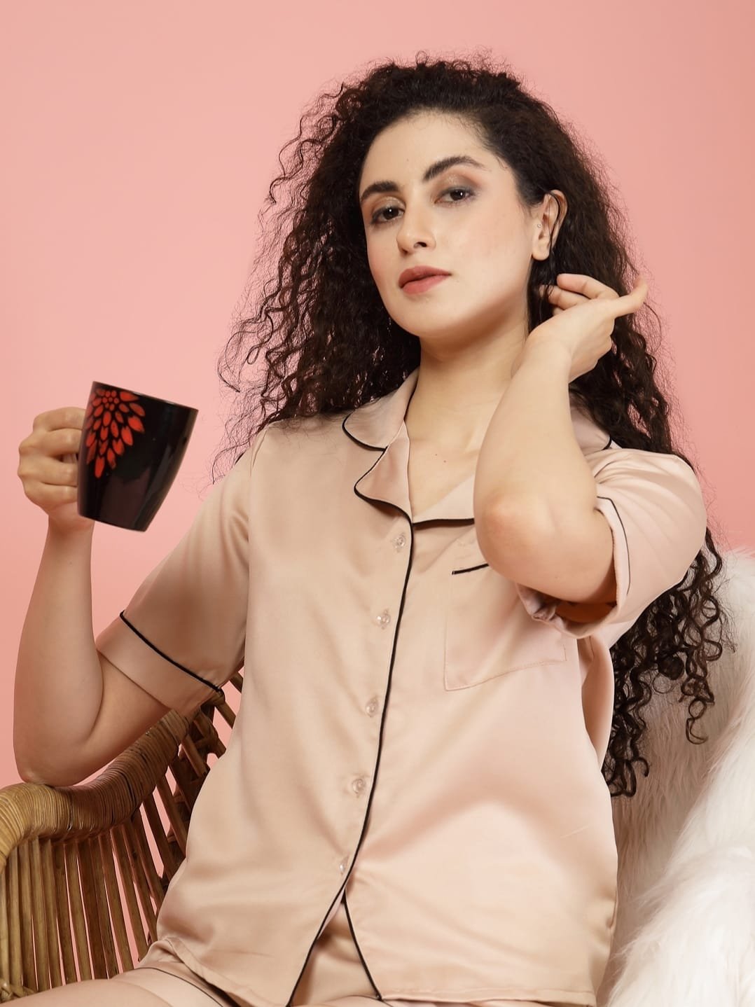 Pure  Satin Night Co-Ord Set