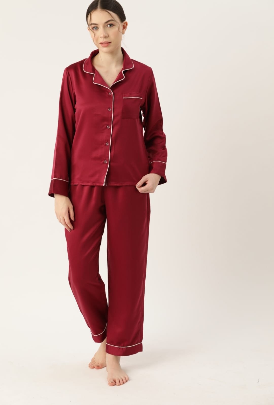 Luxurious Satin Night Co - Ord Set