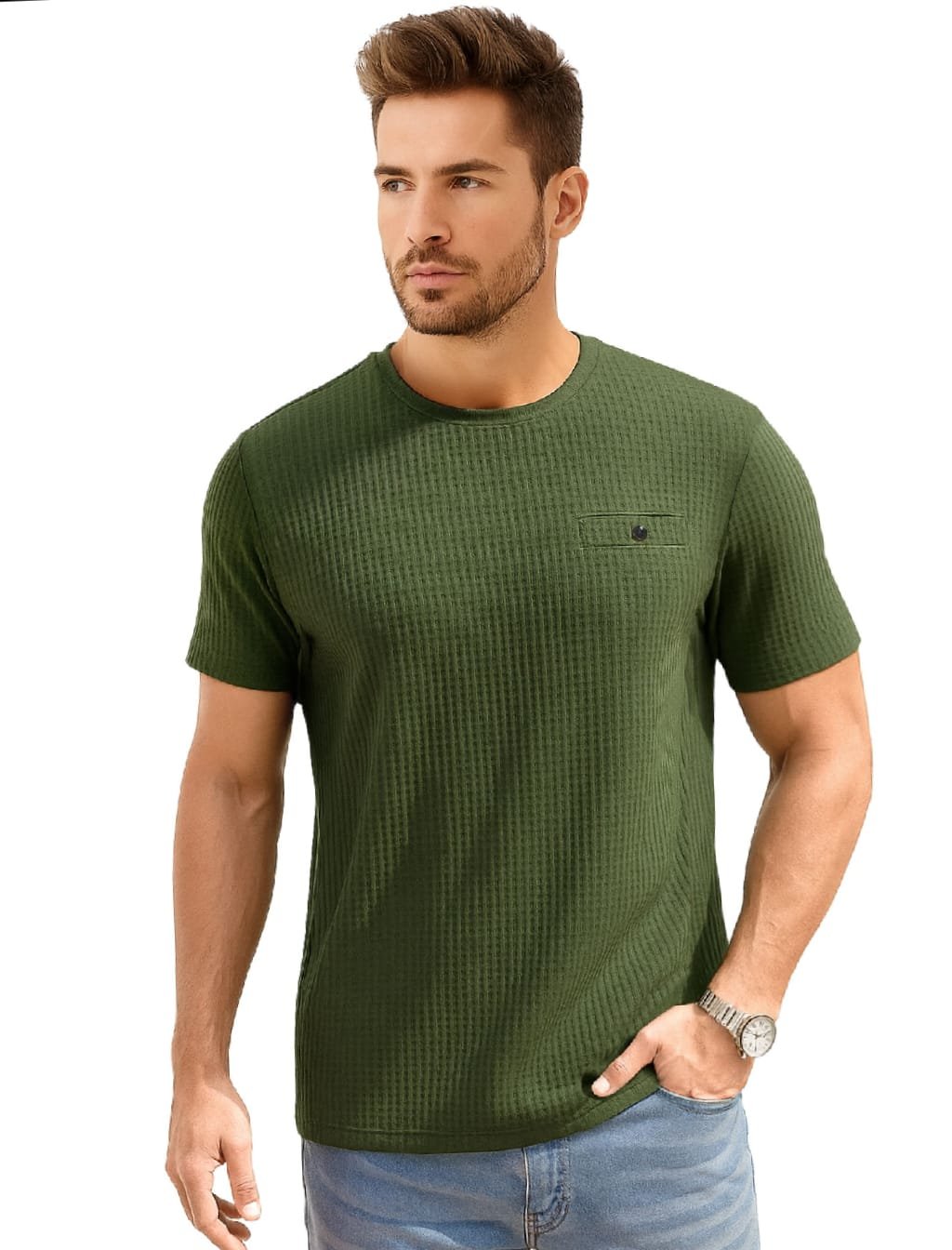 Men’s Olive Green Quick Dry Sports T-Shirt | Men’s Olive Green Quick Dry Sports T-Shirt