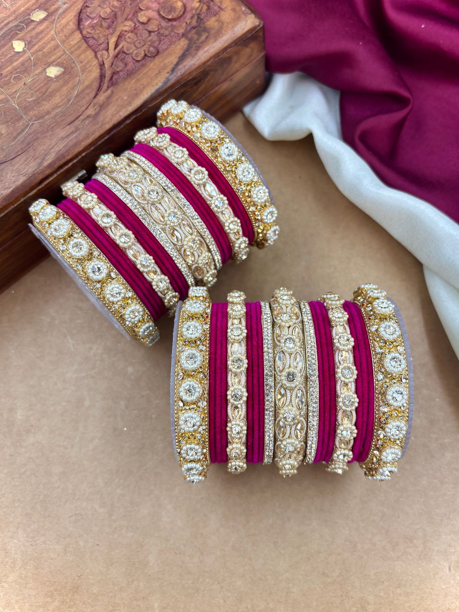 Royal Rani Velvet Bangles Set