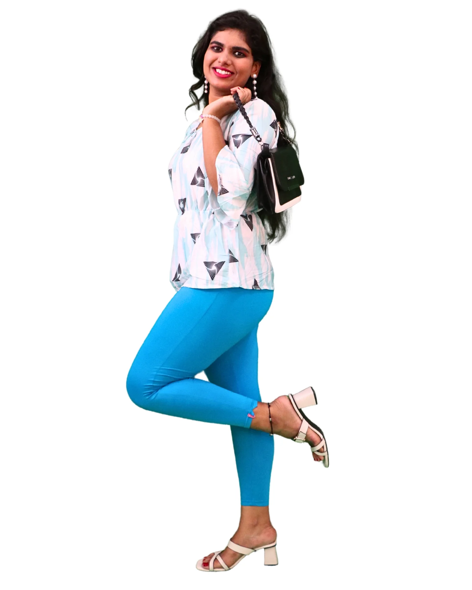 Kimai’s Ankle Length Leggings with Pocket Bio Wash Fabric 3