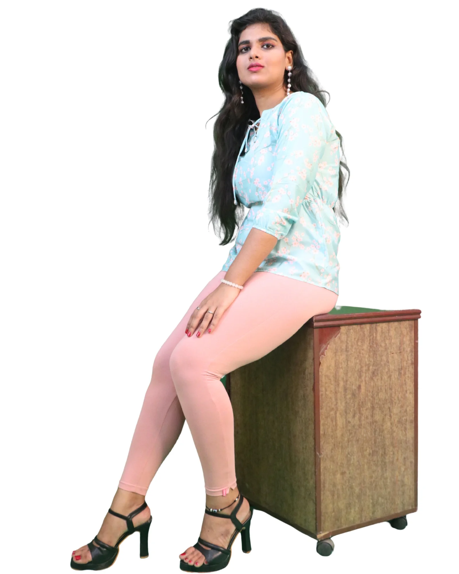 Kimai’s Ankle Length Leggings with Pocket Bio Wash Fabric 4