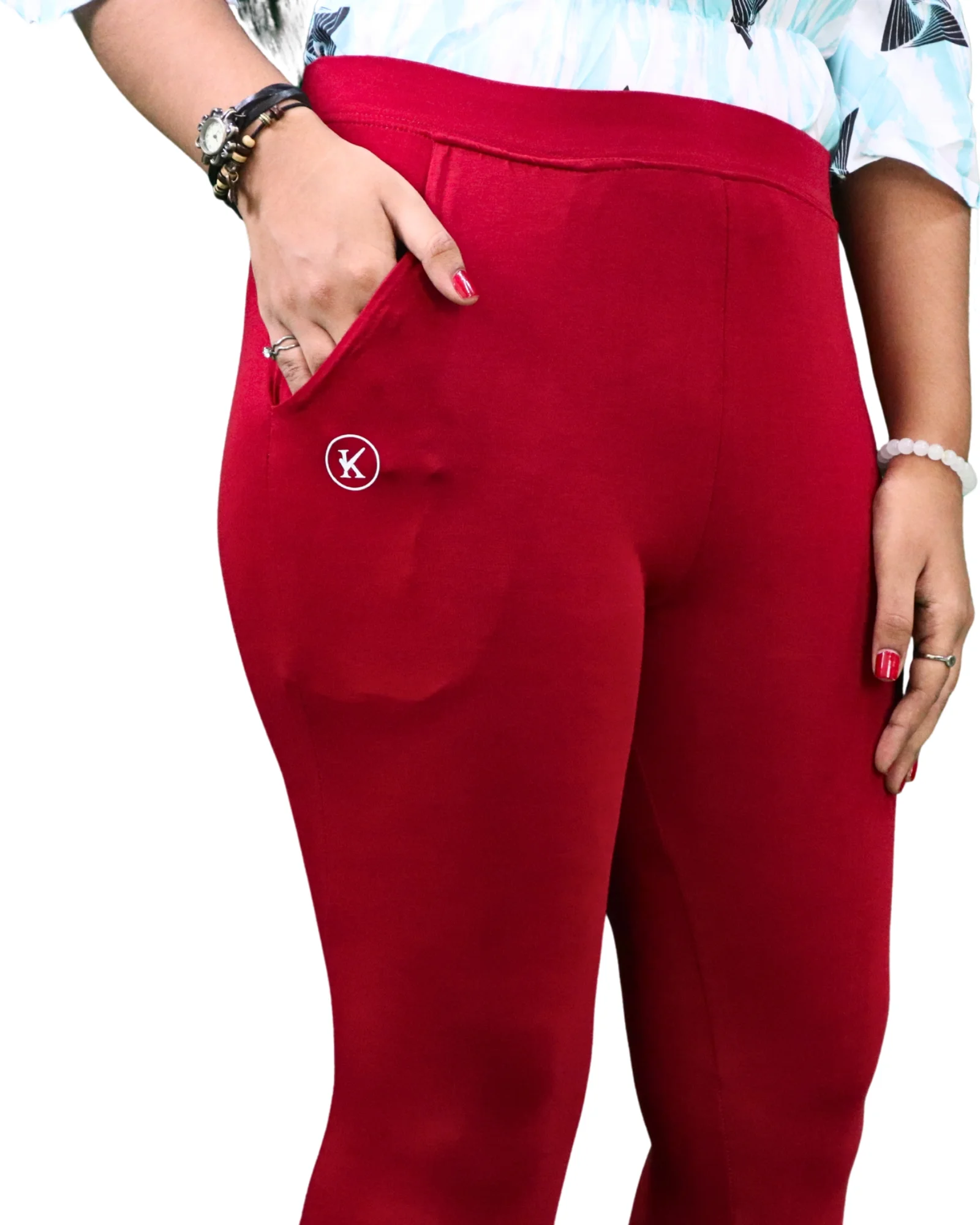 Kimai’s Ankle Length Leggings with Pocket Bio Wash Fabric 4 for Women’s Clothing online India