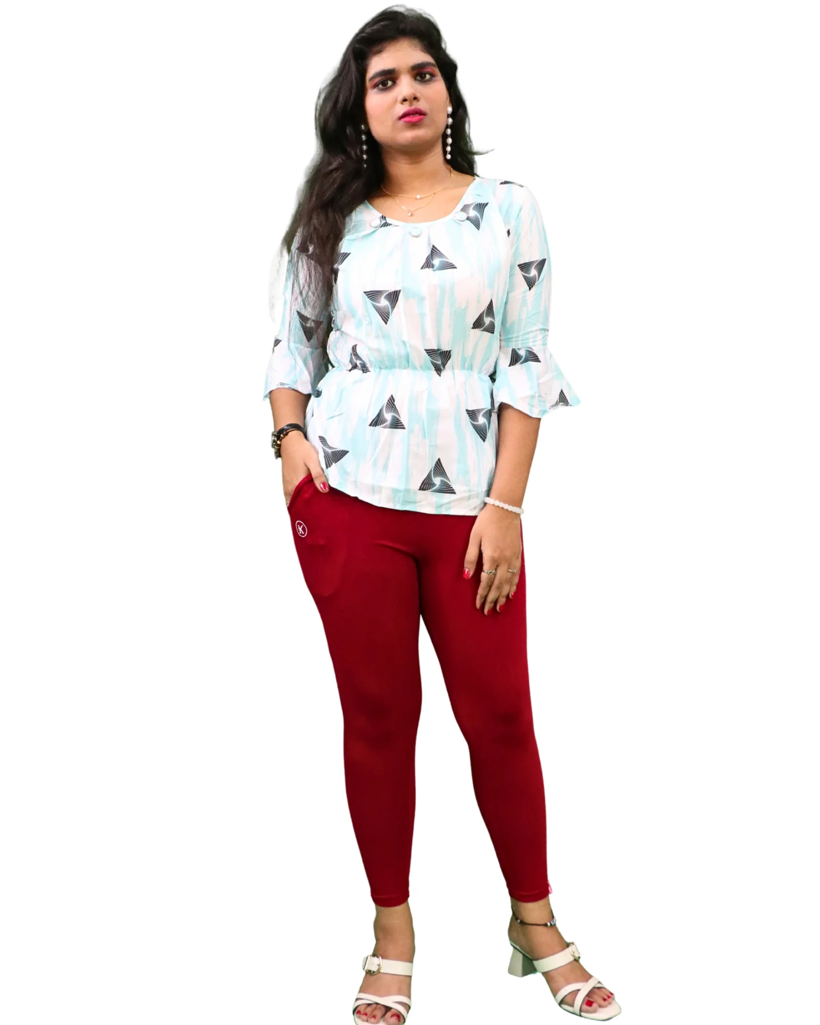 Kimai’s Ankle Length Leggings with Pocket Bio Wash Fabric 4 for Women’s Clothing online India