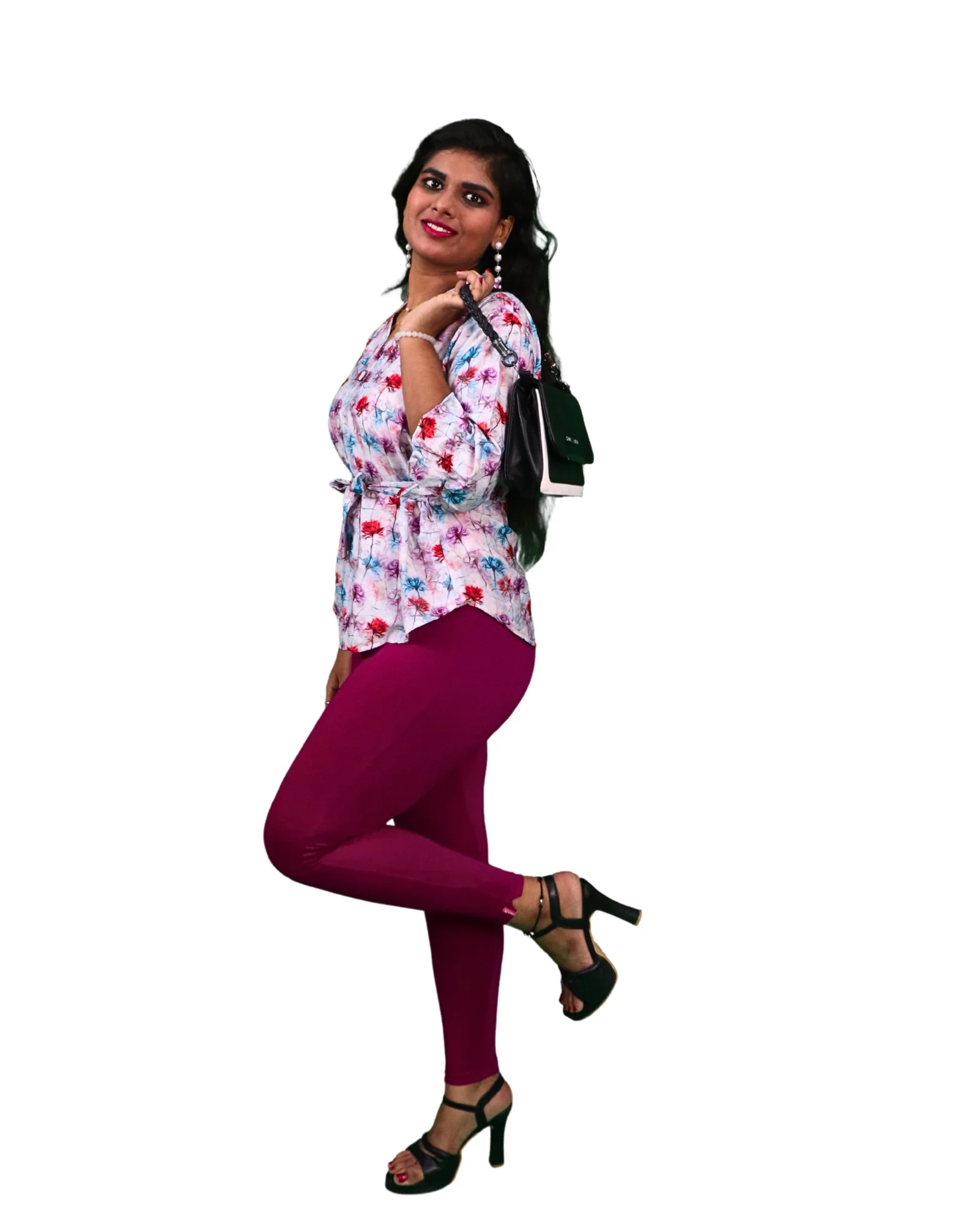 Kimai’s Ankle Length Leggings with Pocket Bio Wash Fabric 5