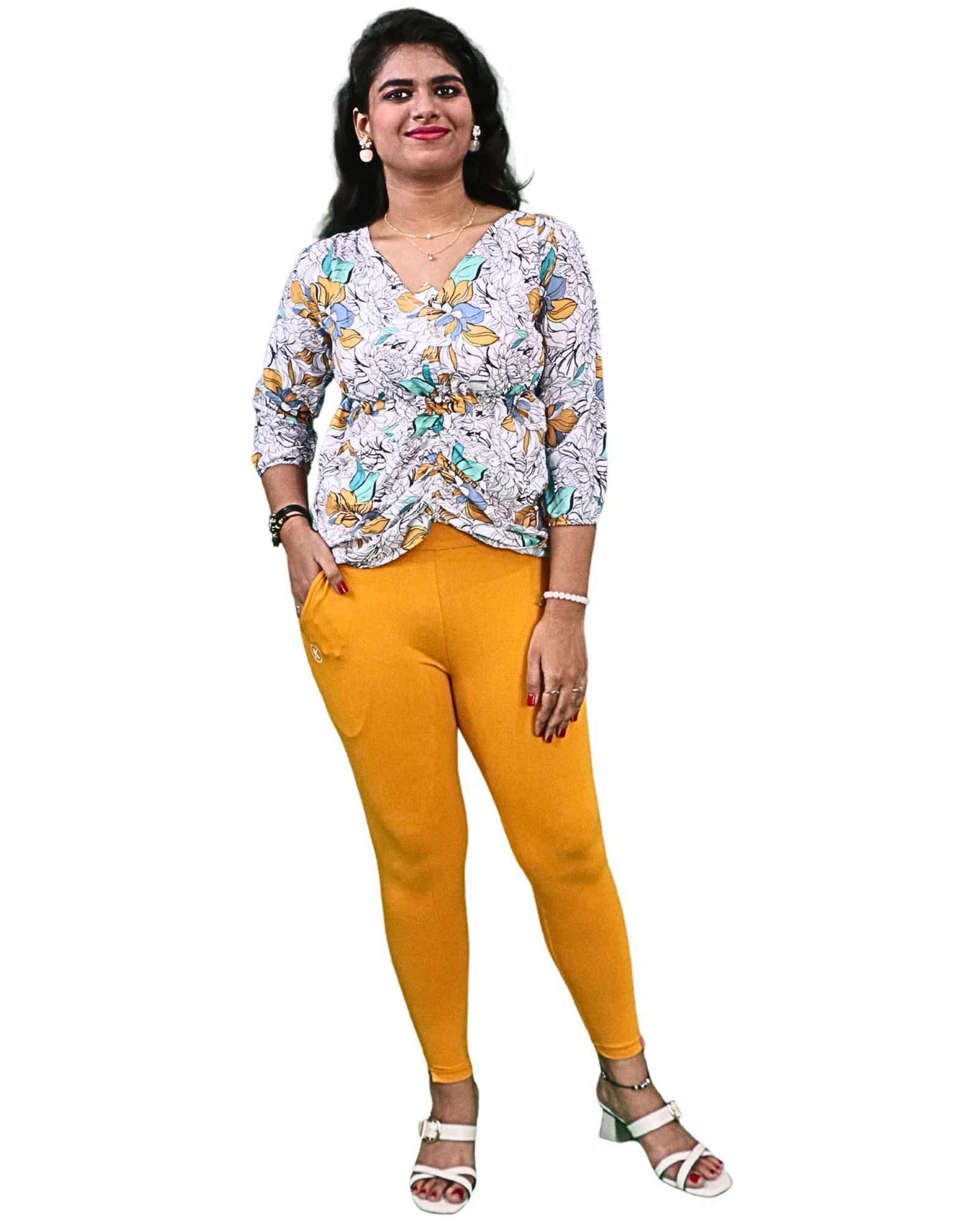 Kimai’s Ankle Length Leggings with Pocket Bio Wash Fabric 5 for Women’s Clothing online India