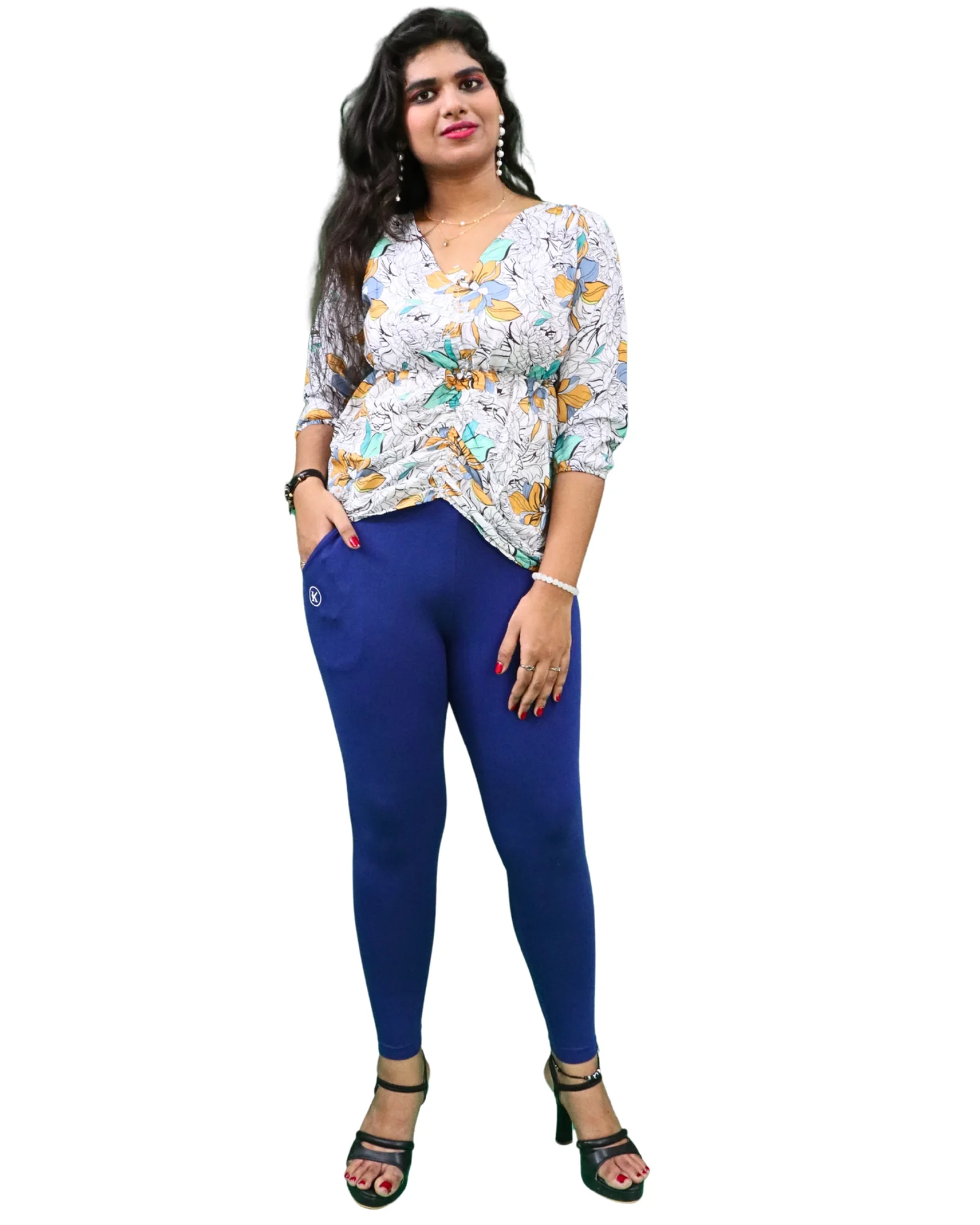 Kimai’s Ankle Length Leggings with Pocket Bio Wash Fabric 7 for Women’s Clothing online India