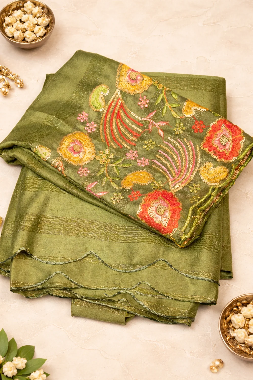 Elegant Pink Coconut Silk Embroidered Saree with Blouse for Ethnic Wear online India
