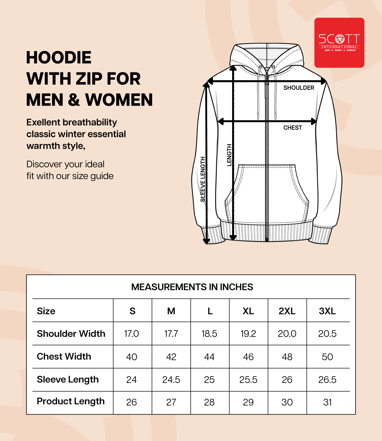 Stylish Navy Melange HOODIES WITH ZIP 300 GSM for Top Wear online India