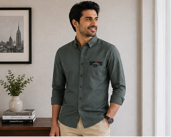 Men’s Solid Cotton Formal Shirt | Regular Fit Premium Office Wear Shirt for Men