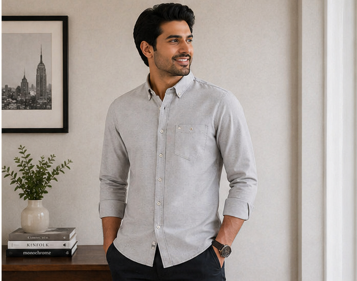 Men’s Solid Cotton Formal Shirt | Regular Fit Premium Office Wear Shirt for Men for Formal Wear online India