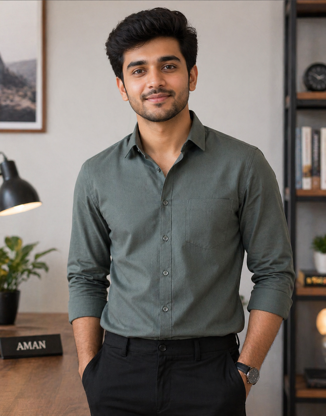 Men’s Solid Cotton Formal Shirt | Regular Fit Premium Office Wear Shirt for Men for Formal Wear online India