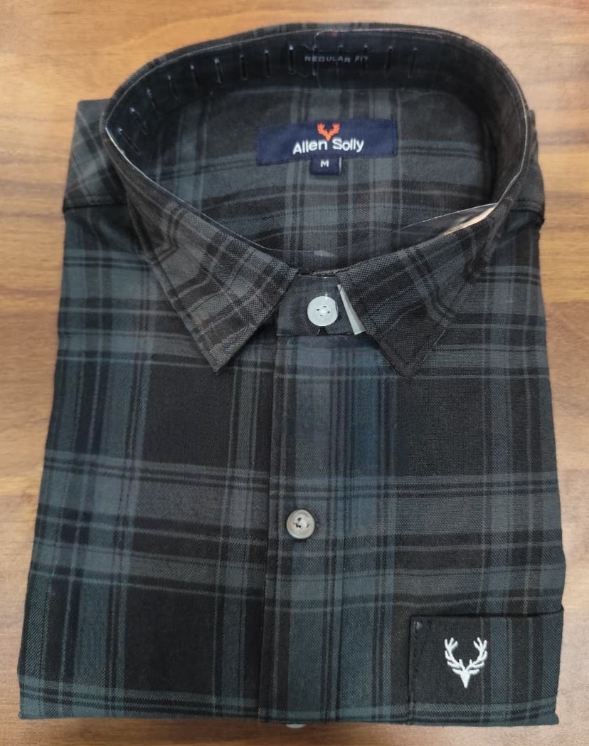 Men’s Black Checked Cotton Shirt | Regular Fit Stylish Formal & Casual Wear Shirt for Top Wear online India