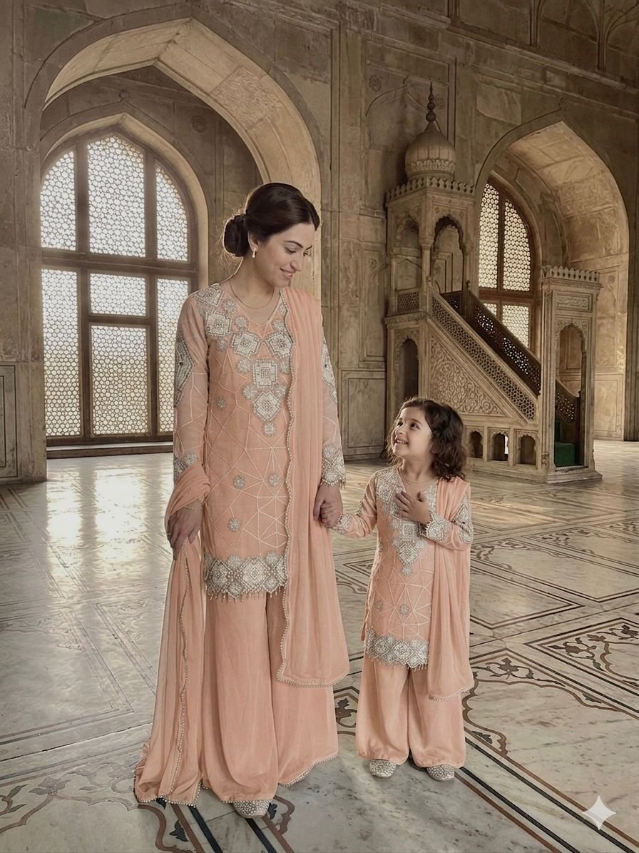 Elegant Mother - Daughter twinning set Ethnic Dress for Ethnic Wear online India
