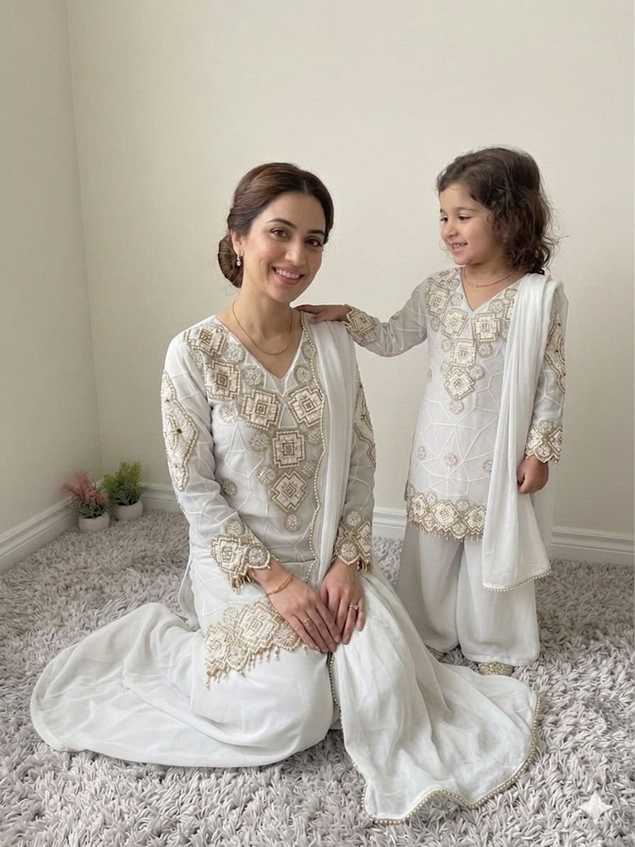 Elegant Mother - Daughter twinning set Ethnic Dress for Ethnic Wear online India