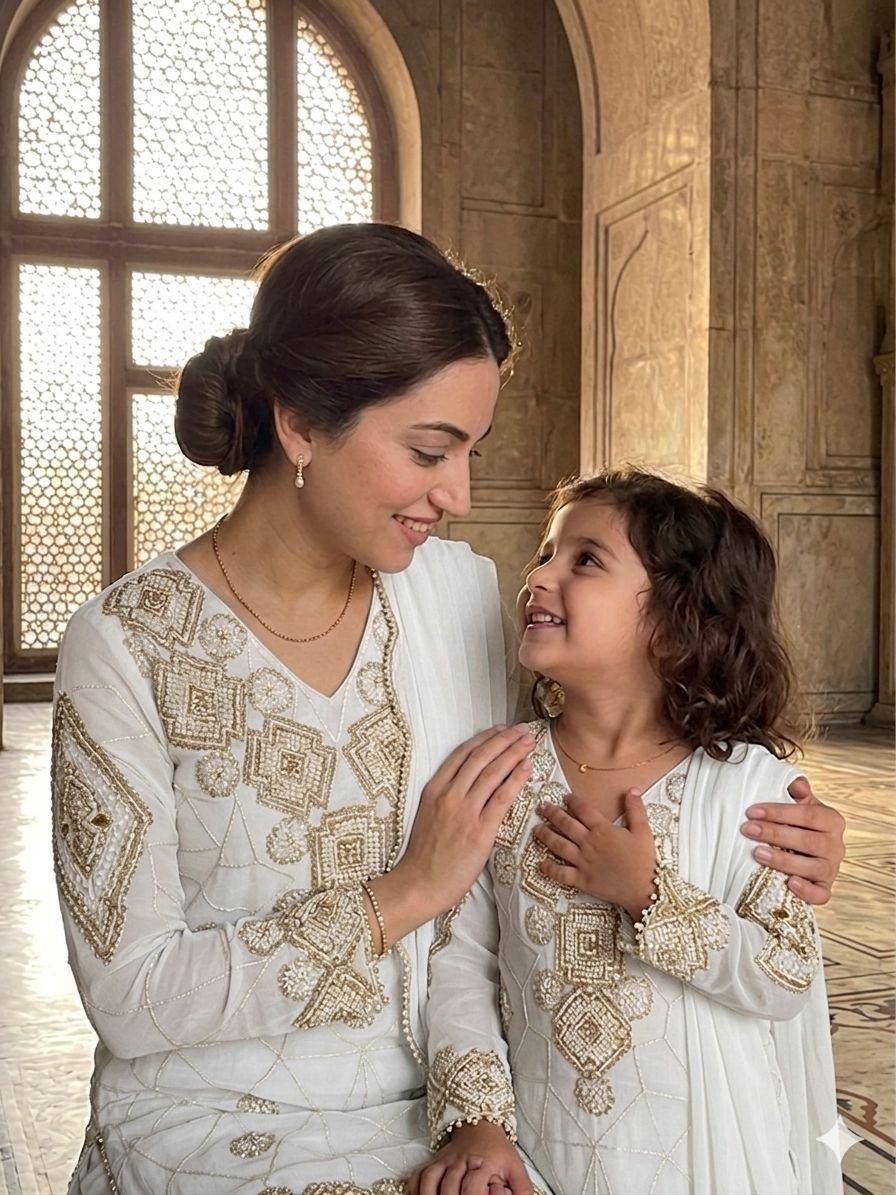 Elegant Mother - Daughter twinning set Ethnic Dress for Ethnic Wear online India