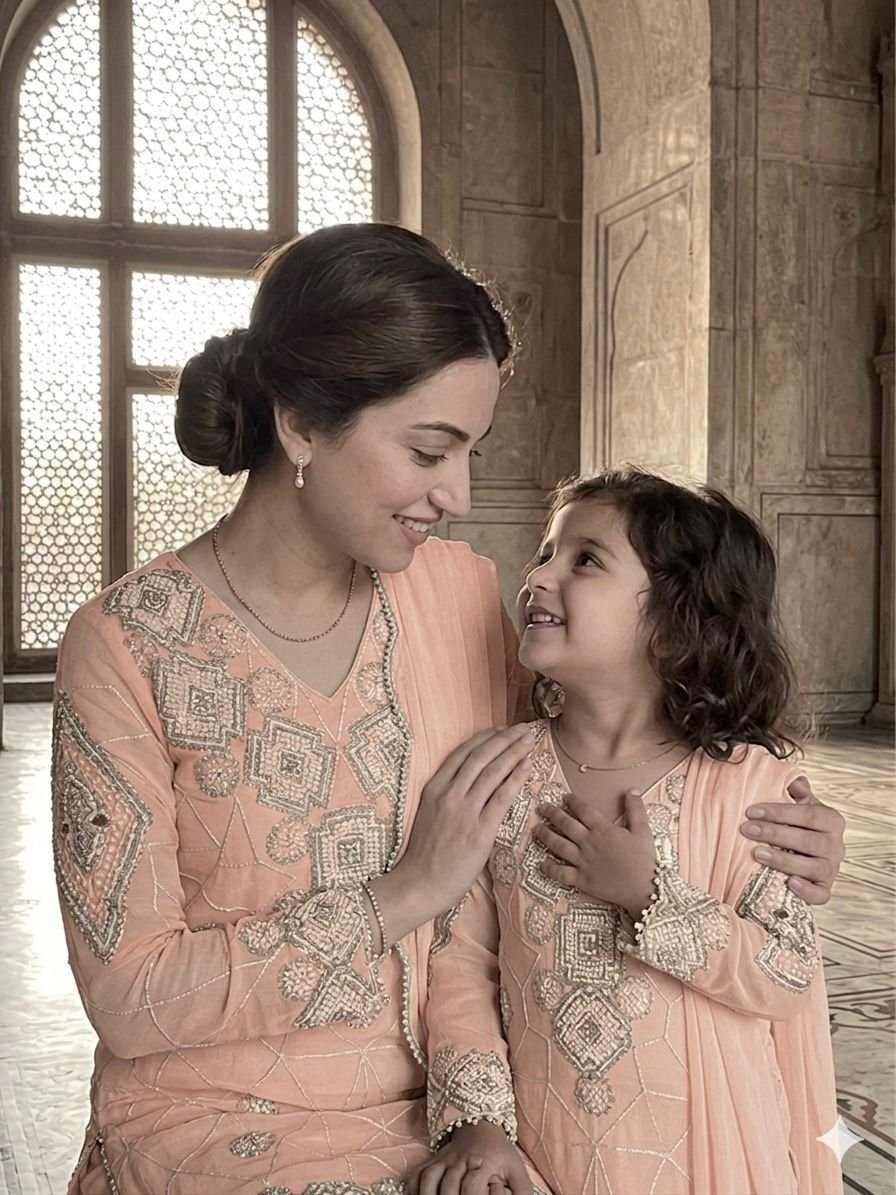 Elegant Mother - Daughter twinning set Ethnic Dress for Ethnic Wear online India