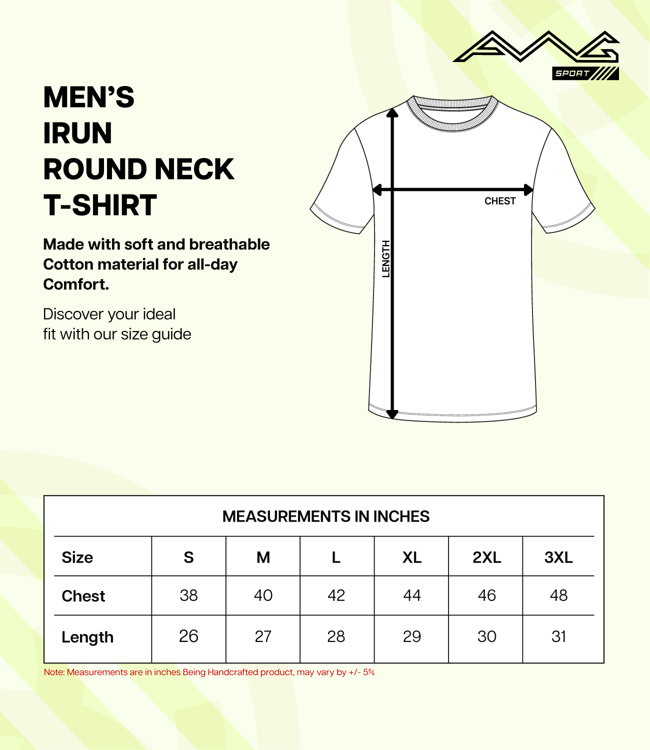 AWG-IRUN ROUND NECK DRY FIT T-Shirt for Top Wear online India