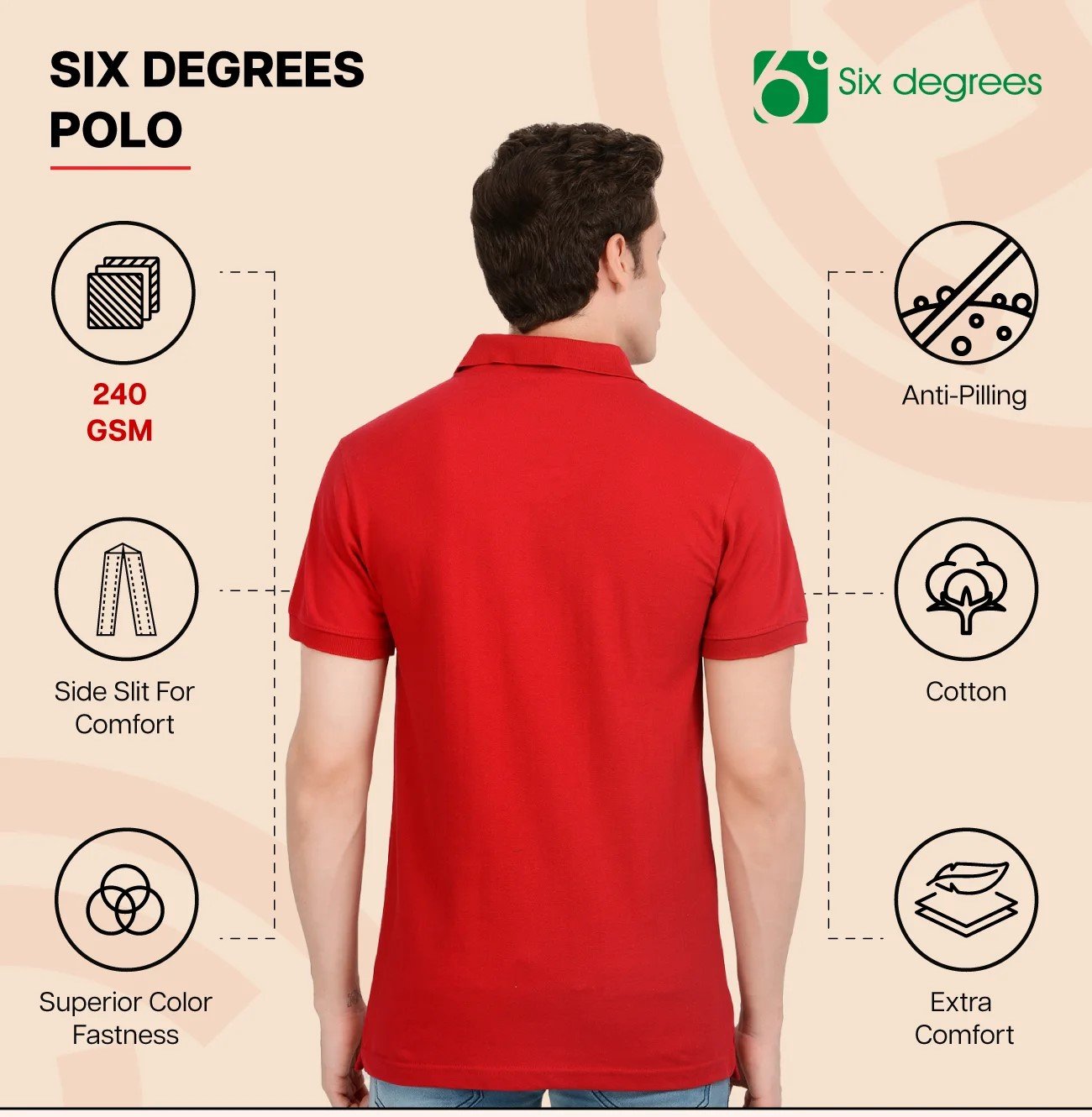Comfortable 6 DEGREES POLO for Top Wear online India