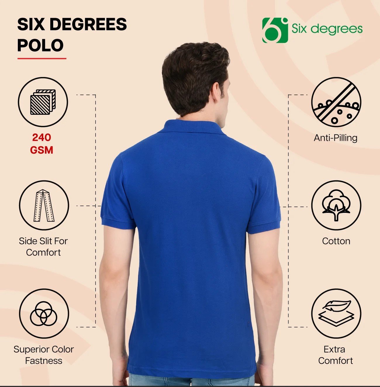 Comfortable 6 DEGREES POLO for Top Wear online India