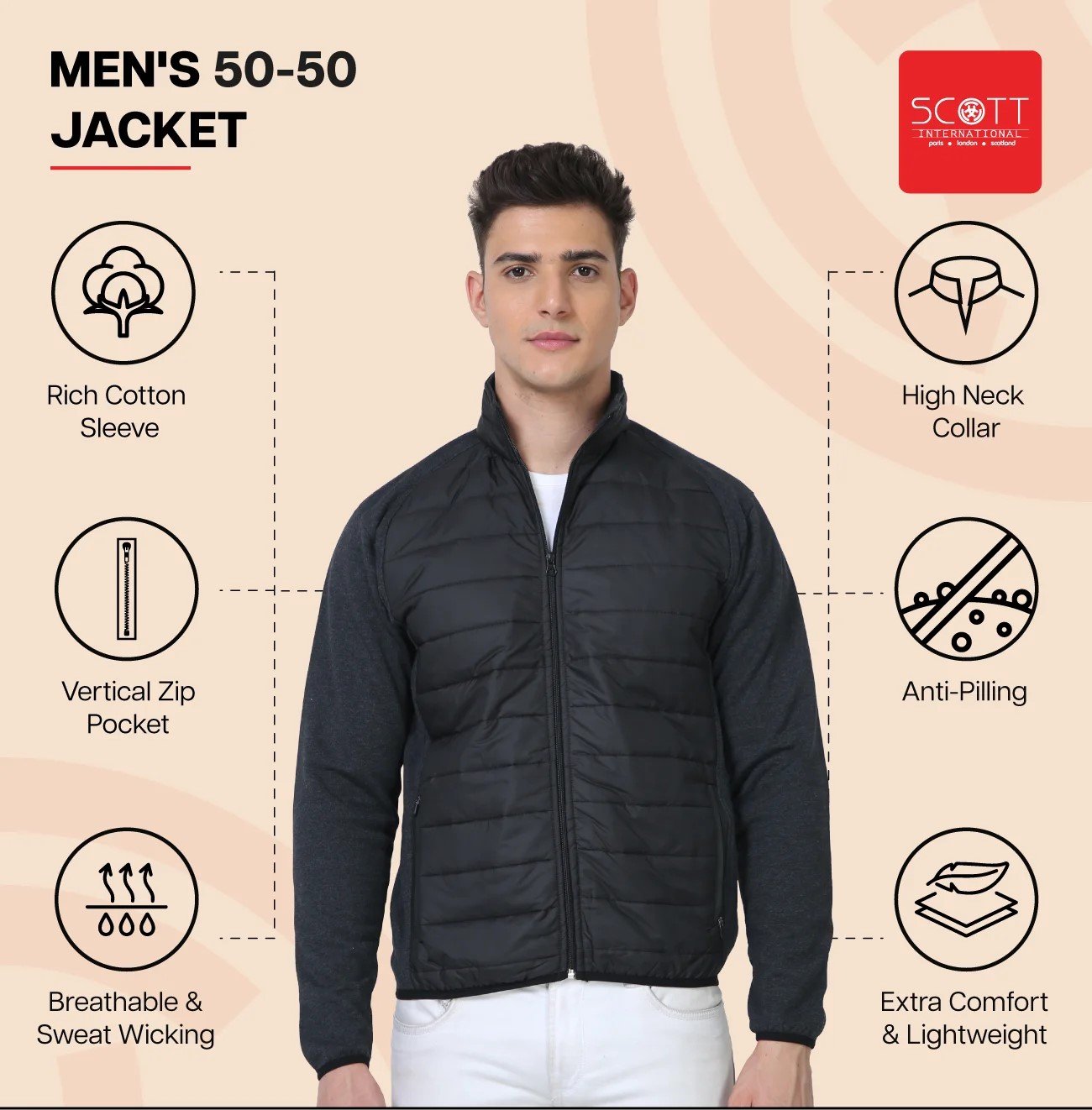 MEN’S 50-50 Stylish JACKET for Top Wear online India