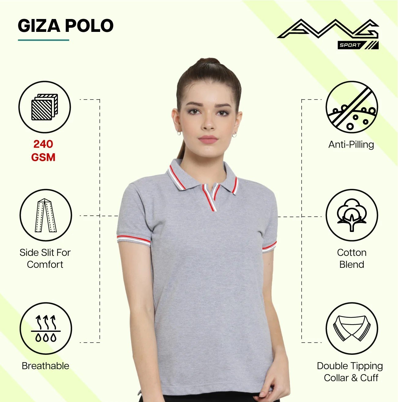 Elegant Women’s Giza Polo T-Shirt for Western Wear online India