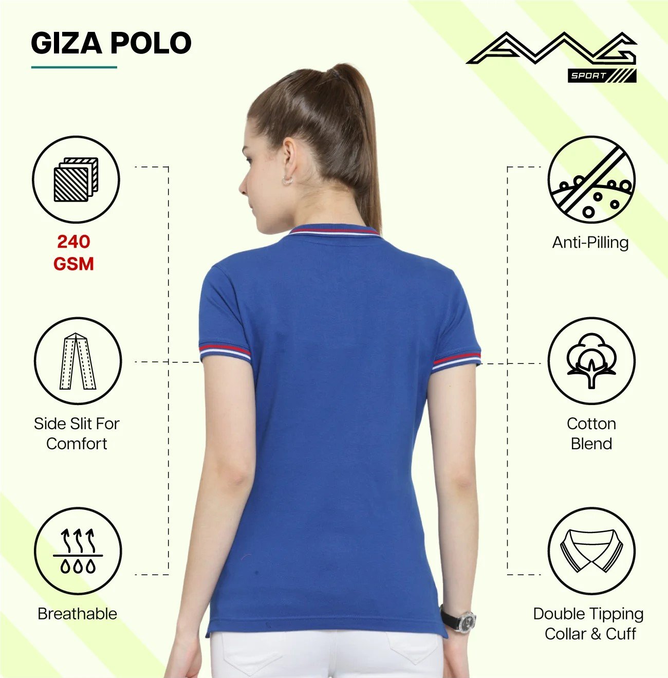 Elegant Women’s Giza Polo T-Shirt for Western Wear online India