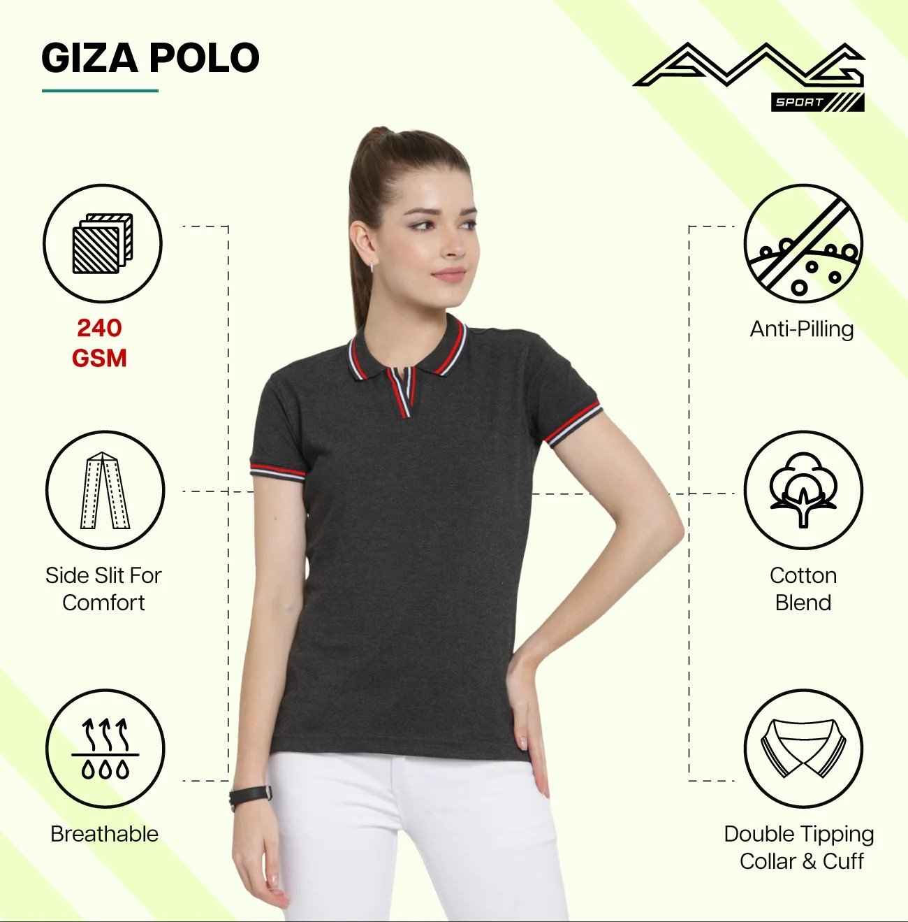 Elegant Women’s Giza Polo T-Shirt for Western Wear online India