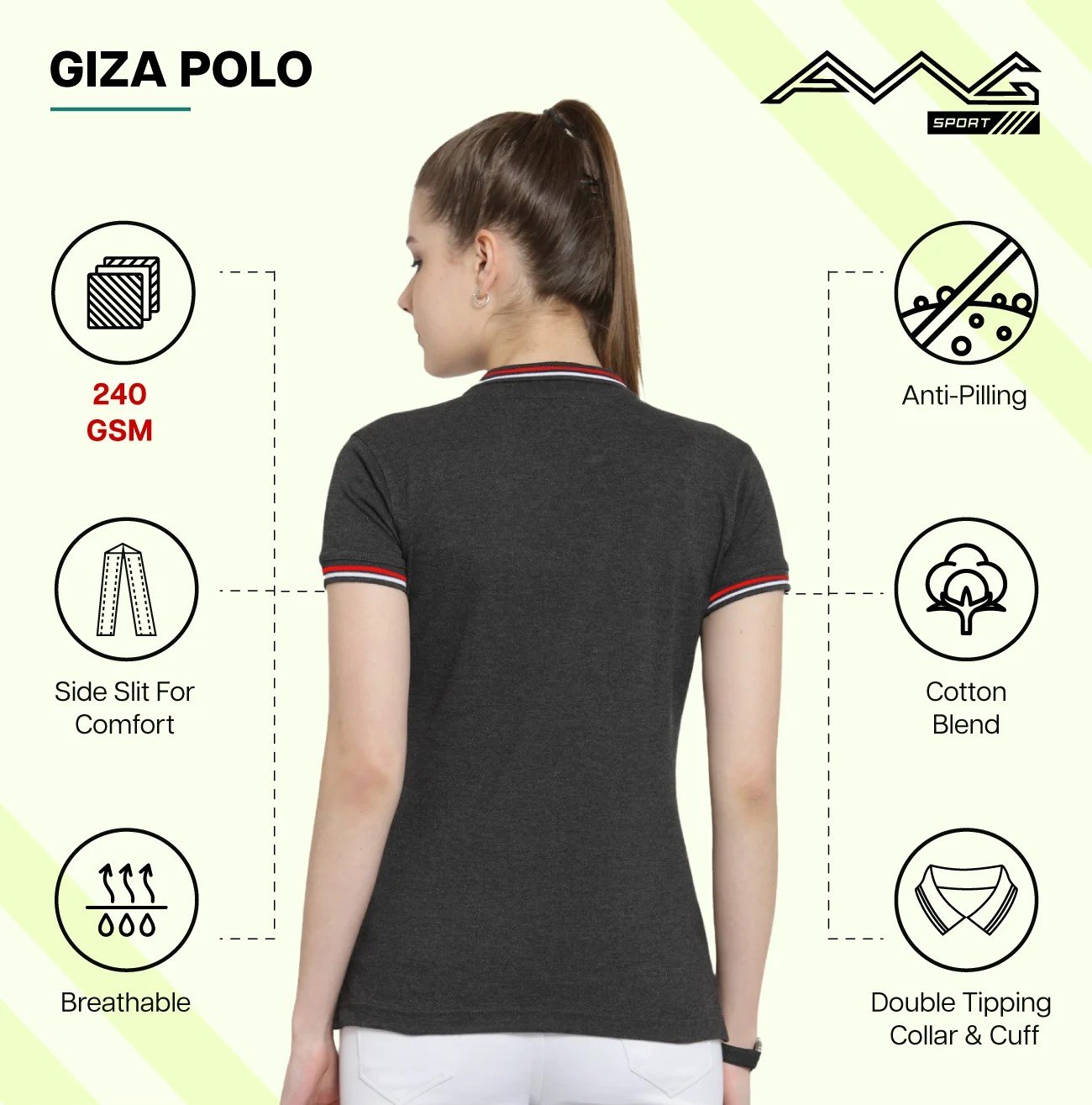 Elegant Women’s Giza Polo T-Shirt for Western Wear online India