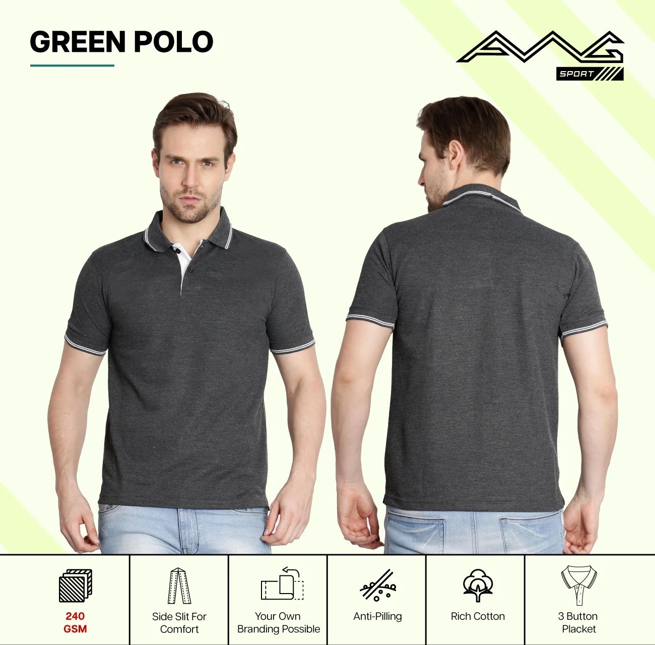 Men’s GREEN POLO T-Shirt for Top Wear online India