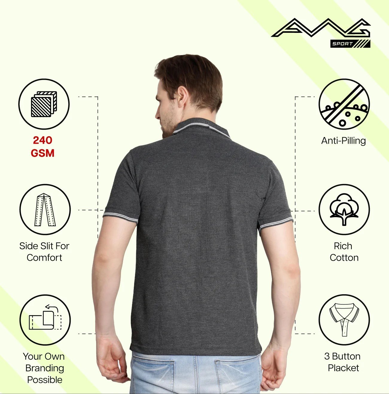 Men’s GREEN POLO T-Shirt for Top Wear online India