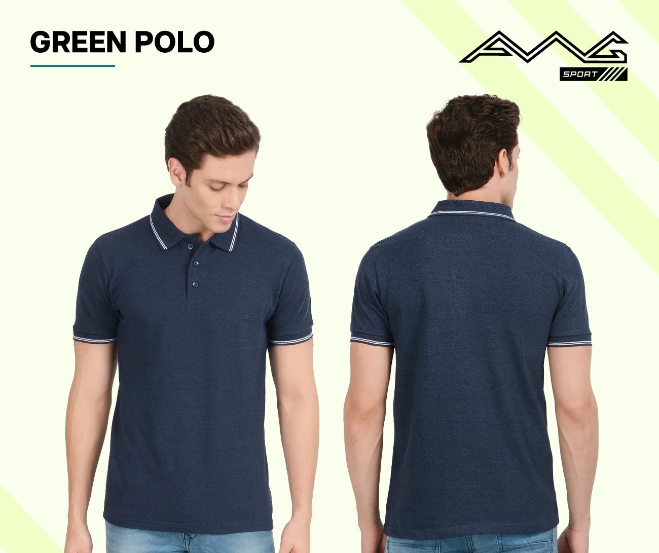 Elegant Green polo White T shirt for Top Wear online India