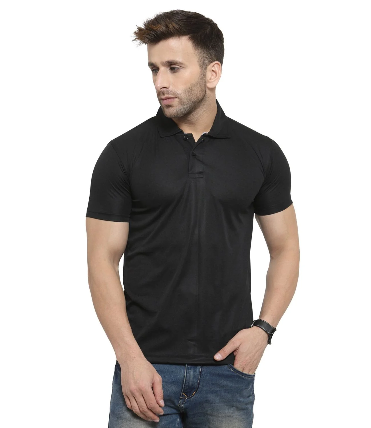 AWG Men's CRACKLE POLO TEE for Top Wear online India